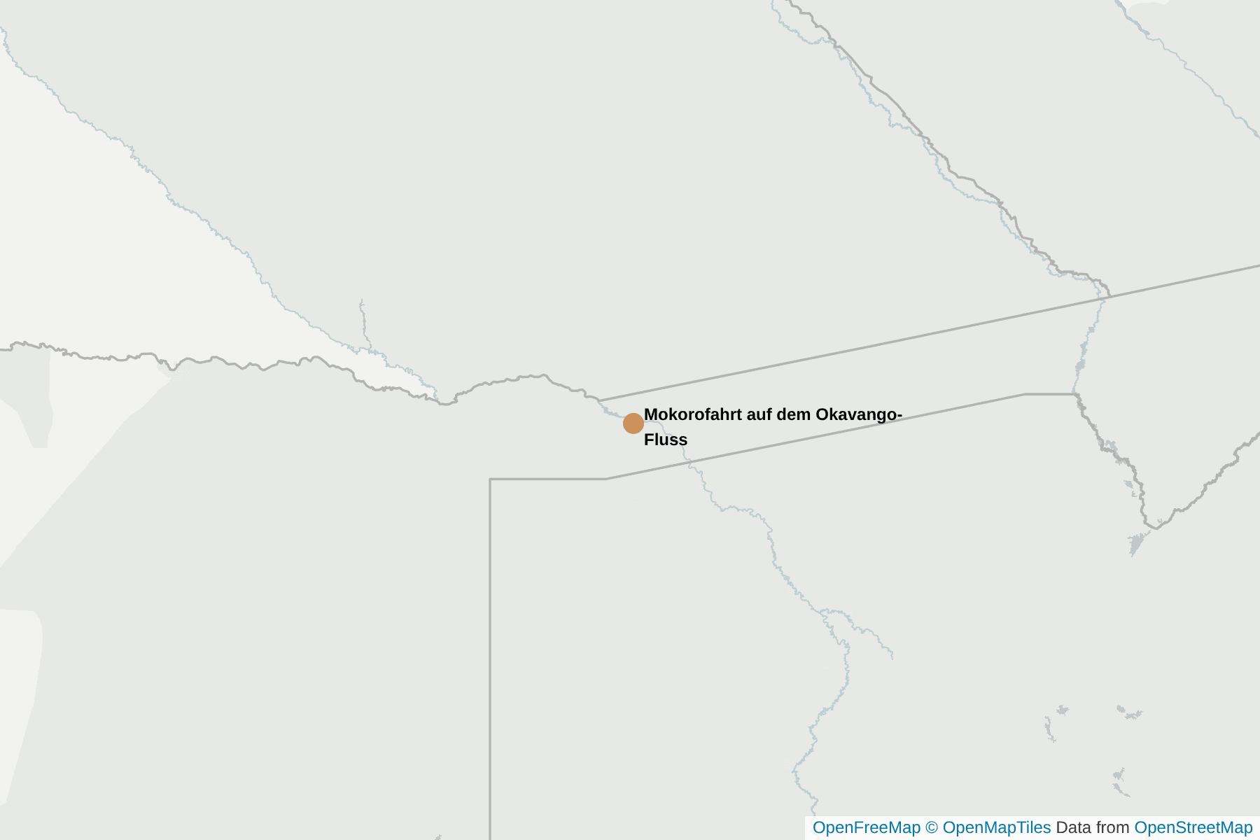 Karte von Mokorofahrt auf dem Okavango-Fluss
