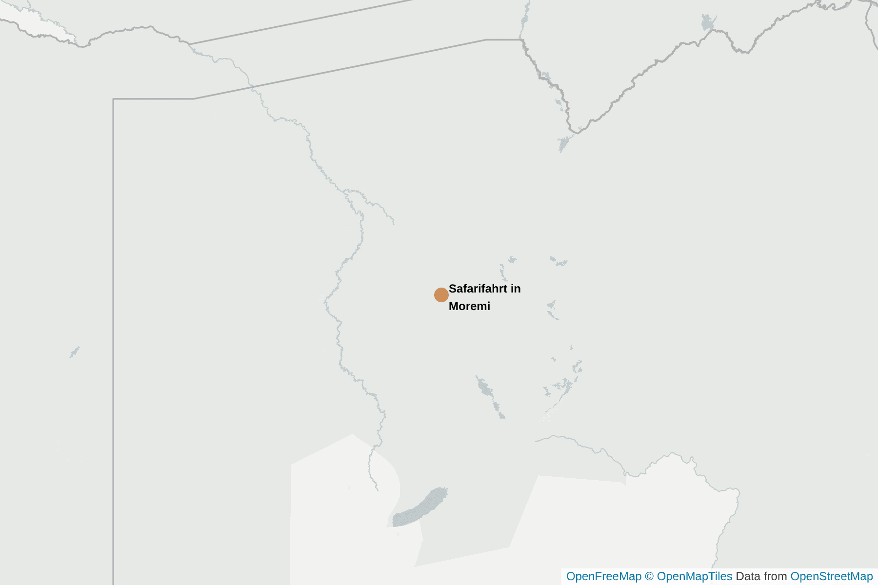 Karte von Safarifahrt in Moremi